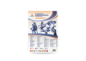 plakat XVII Ogólnopolskiej Olimpiady Młodzieżowej w sportach halowych